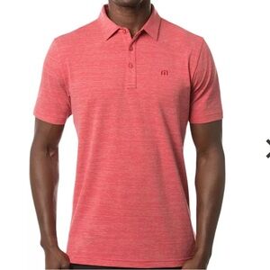 Travis Mathew The Heater Polo Heather Scooter Red NWT